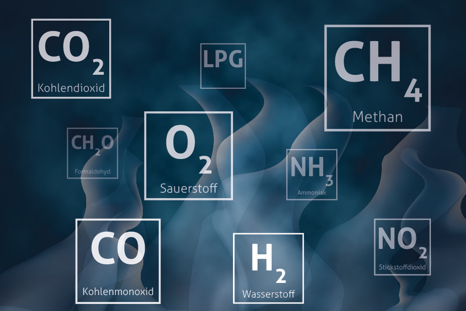 Verschiedene Gase für stationäre Gaswarnanlagen von MSR-Electronic
